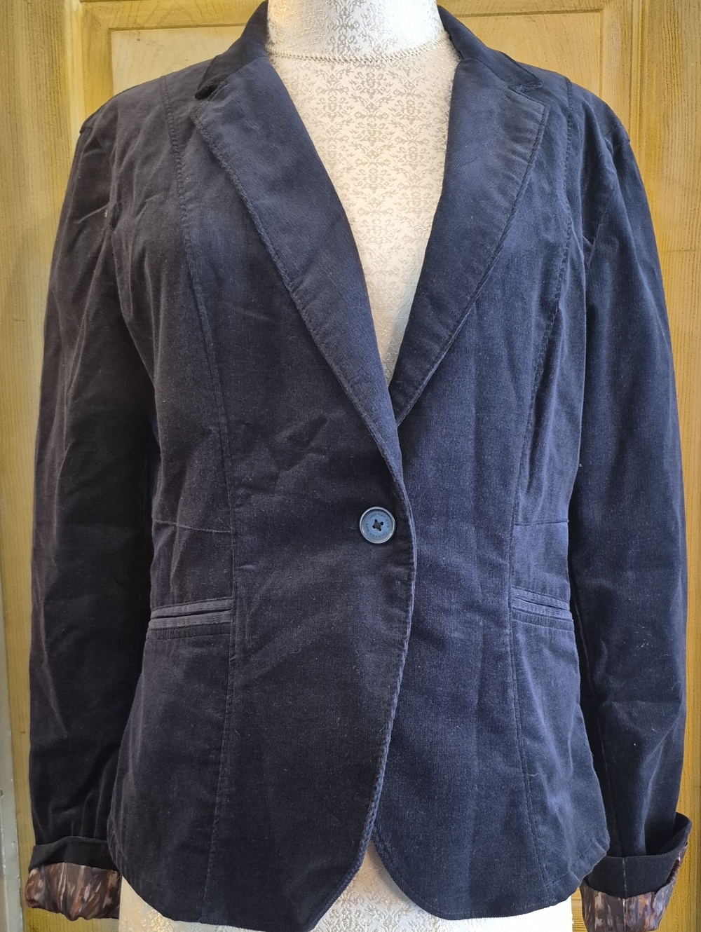 Calvin Klein Jeans Large Cotton 1 Button Closure Black Blazer Jacket Coat Unisex